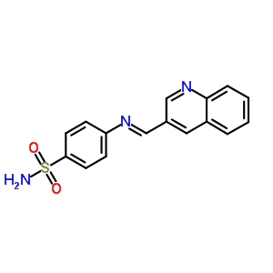 4-(喹啉-3-基亞甲基氨基)苯磺酰胺結(jié)構(gòu)式_62294-72-8結(jié)構(gòu)式