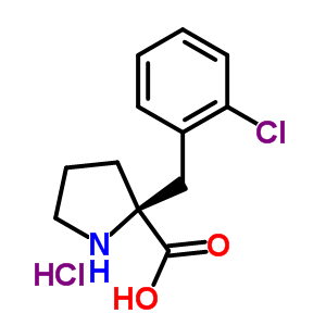 (S)-alpha-(2-氯芐基)-脯氨酸鹽酸鹽結構式_637020-76-9結構式