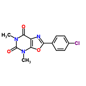 2-(4-氯苯基)-4,6-二甲基-噁唑并[5,4-d]嘧啶-5,7(4H,6H)-二酮結(jié)構(gòu)式_63873-75-6結(jié)構(gòu)式