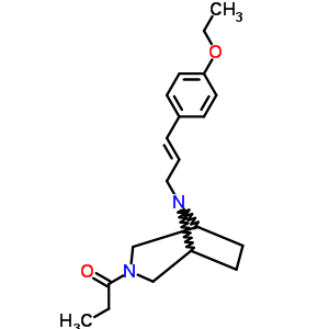 8-[3-(P-乙氧基苯基)-2-丙烯基]-3-丙酰基-3,8-二氮雜雙環(huán)[3.2.1]辛烷結(jié)構(gòu)式_63977-70-8結(jié)構(gòu)式