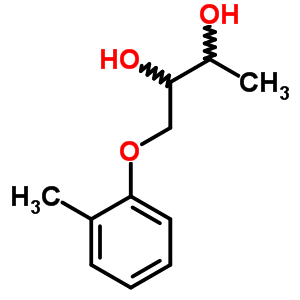 1-(鄰甲苯氧基)-2,3-丁二醇結(jié)構(gòu)式_63991-95-7結(jié)構(gòu)式