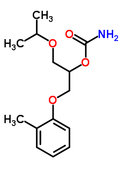 1-異丙氧基-3-(鄰甲苯氧基)-2-丙醇氨基甲酸酯結(jié)構(gòu)式_64059-09-2結(jié)構(gòu)式