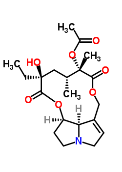 (12S,15S)-15-羥基-11,16-二氧代-15,20-二氫千里光烷-12-基乙酸酯結(jié)構(gòu)式_64147-40-6結(jié)構(gòu)式