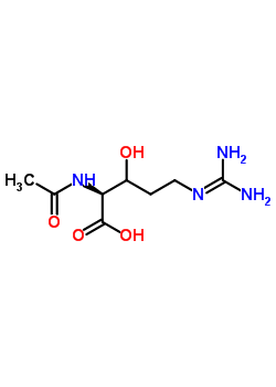 (2S)-2-acetamido-5-(diaminomethylideneamino)-3-hydroxy-pentanoic acidStructure,64398-72-7Structure (2S)-2-acetamido-5-(diaminomethylideneamino)-3-hydroxy-pentanoic acid Structure,64398-72-7Structure