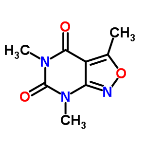 3,5,7-三甲基-異噁唑并[3,4-d]嘧啶-4,6(5H,7H)-二酮結(jié)構(gòu)式_65183-48-4結(jié)構(gòu)式