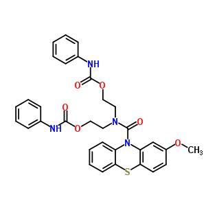N,n-bis(2-(((phenylamino)carbonyl)oxy)ethyl)-2-methoxy-10h-phenothiazine-10-carboxamideStructure,65241-12-5Structure N,n-bis(2-(((phenylamino)carbonyl)oxy)ethyl)-2-methoxy-10h-phenothiazine-10-carboxamide Structure,65241-12-5Structure