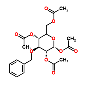 (5Xi)-1,2,4,6-四-O-乙?；?3-O-芐基-alpha-D-木糖基-吡喃己糖結(jié)構(gòu)式_65827-58-9結(jié)構(gòu)式