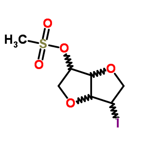 2-碘-6-甲基磺酰氧基-4,8-二噁雙環(huán)[3.3.0]辛烷結(jié)構(gòu)式_67831-29-2結(jié)構(gòu)式