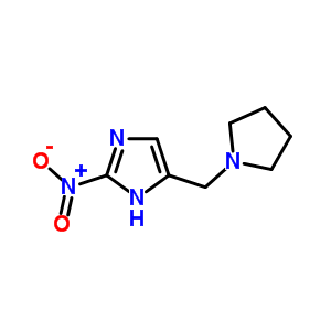 2-Nitro-4-pyrrolidin-1-ylmethyl-1h-imidazoleStructure,68406-49-5Structure 2-Nitro-4-pyrrolidin-1-ylmethyl-1h-imidazole Structure,68406-49-5Structure