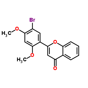 4H-1-benzopyran-4-one,2-(5-bromo-2,4-dimethoxyphenyl)-Structure,6971-19-3Structure 4H-1-benzopyran-4-one,2-(5-bromo-2,4-dimethoxyphenyl)- Structure,6971-19-3Structure
