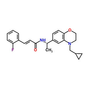 (S)-N-[1-(4-環(huán)丙基甲基-3,4-二氫-2H-苯并[1,4]噁嗪-6-基)-乙基]-3-(2-氟-苯基)丙烯酰胺結(jié)構(gòu)式_697287-41-5結(jié)構(gòu)式