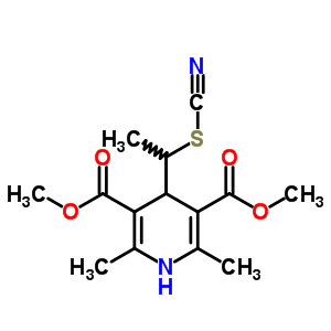 2,6-二甲基-4-(1-硫代氰?；一?-1,4-二氫吡啶-3,5-二羧酸二甲酯結構式_69891-54-9結構式