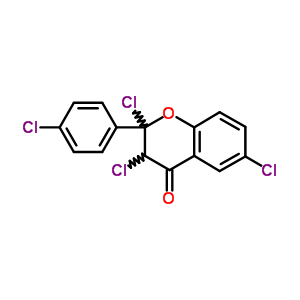 4H-1-benzopyran-4-one,2,3,6-trichloro-2-(4-chlorophenyl)-2,3-dihydro-Structure,70460-50-3Structure 4H-1-benzopyran-4-one,2,3,6-trichloro-2-(4-chlorophenyl)-2,3-dihydro- Structure,70460-50-3Structure
