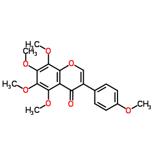 4H-1-benzopyran-4-one,5,6,7,8-tetramethoxy-3-(4-methoxyphenyl)-Structure,70460-63-8Structure 4H-1-benzopyran-4-one,5,6,7,8-tetramethoxy-3-(4-methoxyphenyl)- Structure,70460-63-8Structure