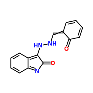Benzaldehyde,2-hydroxy-, 2-(1,2-dihydro-2-oxo-3h-indol-3-ylidene)hydrazoneStructure,70565-00-3Structure Benzaldehyde,2-hydroxy-, 2-(1,2-dihydro-2-oxo-3h-indol-3-ylidene)hydrazone Structure,70565-00-3Structure