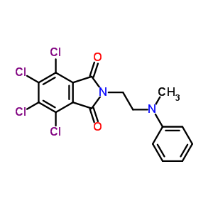 4,5,6,7-四氯-2-[2-(甲基-苯基-氨基)乙基]異吲哚-1,3-二酮結(jié)構(gòu)式_72054-52-5結(jié)構(gòu)式