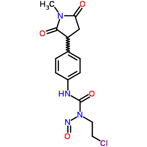 n-(2-氯乙基)-n-[4-(1-甲基-2,5-二氧代-3-吡咯烷)苯基]-n-亞硝基-脲結(jié)構(gòu)式_72676-70-1結(jié)構(gòu)式