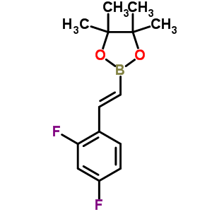 2-(E-2-(2,4-二氟苯基)乙烯基)-4,4,5,5-四甲基[1,3,2]二噁硼烷結(jié)構(gòu)式_736987-78-3結(jié)構(gòu)式