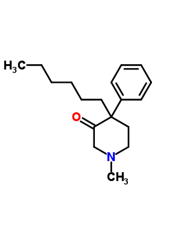4-Hexyl-1-methyl-4-phenyl-piperidin-3-oneStructure,7500-17-6Structure 4-Hexyl-1-methyl-4-phenyl-piperidin-3-one Structure,7500-17-6Structure