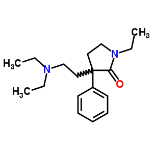 3-(2-Diethylaminoethyl)-1-ethyl-3-phenyl-pyrrolidin-2-oneStructure,7512-13-2Structure 3-(2-Diethylaminoethyl)-1-ethyl-3-phenyl-pyrrolidin-2-one Structure,7512-13-2Structure