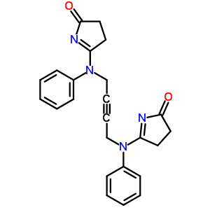 5-[4-[(5-氧代-3,4-二氫吡咯-2-基)-苯基-氨基]2-丁炔基-苯基-氨基]-3,4-二氫吡咯-2-酮結(jié)構(gòu)式_75812-70-3結(jié)構(gòu)式