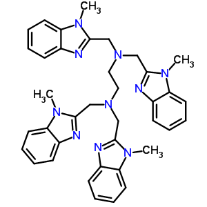 n1,n1,n2,n2-四kis[(1-甲基-1H-苯并咪唑-2-基)甲基]-1,2-乙二胺結(jié)構(gòu)式_81624-53-5結(jié)構(gòu)式