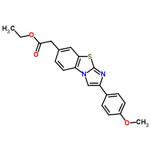 (2-(4-甲氧基苯基)咪唑并(2,1-b)(1,3)苯并噻唑-7-基)乙酸乙酯結構式_81950-30-3結構式