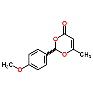 4H-1,3-dioxin-4-one,2-(4-methoxyphenyl)-6-methyl-Structure,83559-41-5Structure 4H-1,3-dioxin-4-one,2-(4-methoxyphenyl)-6-methyl- Structure,83559-41-5Structure