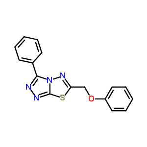 6-(苯氧基甲基)-3-苯基(1,2,4)噻唑并(3,4-b)(1,3,4)噻二唑結(jié)構(gòu)式_83676-82-8結(jié)構(gòu)式
