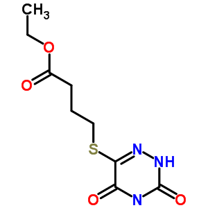4-[(2,3,4,5-四氫-3,5-二氧代-1,2,4-噻嗪-6-基)硫代]-丁酸乙酯結(jié)構(gòu)式_84608-08-2結(jié)構(gòu)式