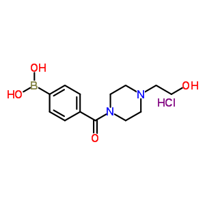 4-(4-(2-Hydroxyethyl)piperazine-1-carbonyl)phenylboronic acid Structure,913835-44-6Structure