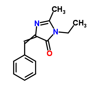 4H-imidazol-4-one,3-ethyl-3,5-dihydro-2-methyl-5-(phenylmethylene)-Structure,91806-28-9Structure 4H-imidazol-4-one,3-ethyl-3,5-dihydro-2-methyl-5-(phenylmethylene)- Structure,91806-28-9Structure