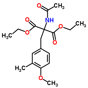 2-乙酰氨基-2-[(4-甲氧基-3-甲基-苯基)甲基]丙二酸二乙酯結(jié)構(gòu)式_93902-19-3結(jié)構(gòu)式