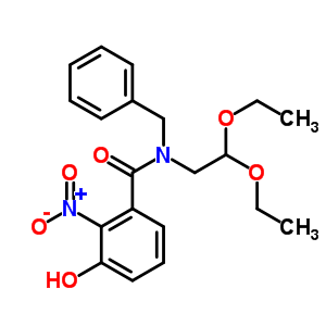 Benzamide,n-(2,2-diethoxyethyl)-3-hydroxy-2-nitro-n-(phenylmethyl)-Structure,94295-87-1Structure Benzamide,n-(2,2-diethoxyethyl)-3-hydroxy-2-nitro-n-(phenylmethyl)- Structure,94295-87-1Structure