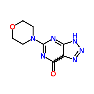 3,6-二氫-5-(4-嗎啉)-7H-1,2,3-噻唑并[4,5-d]嘧啶-7-酮結(jié)構(gòu)式_94646-53-4結(jié)構(gòu)式